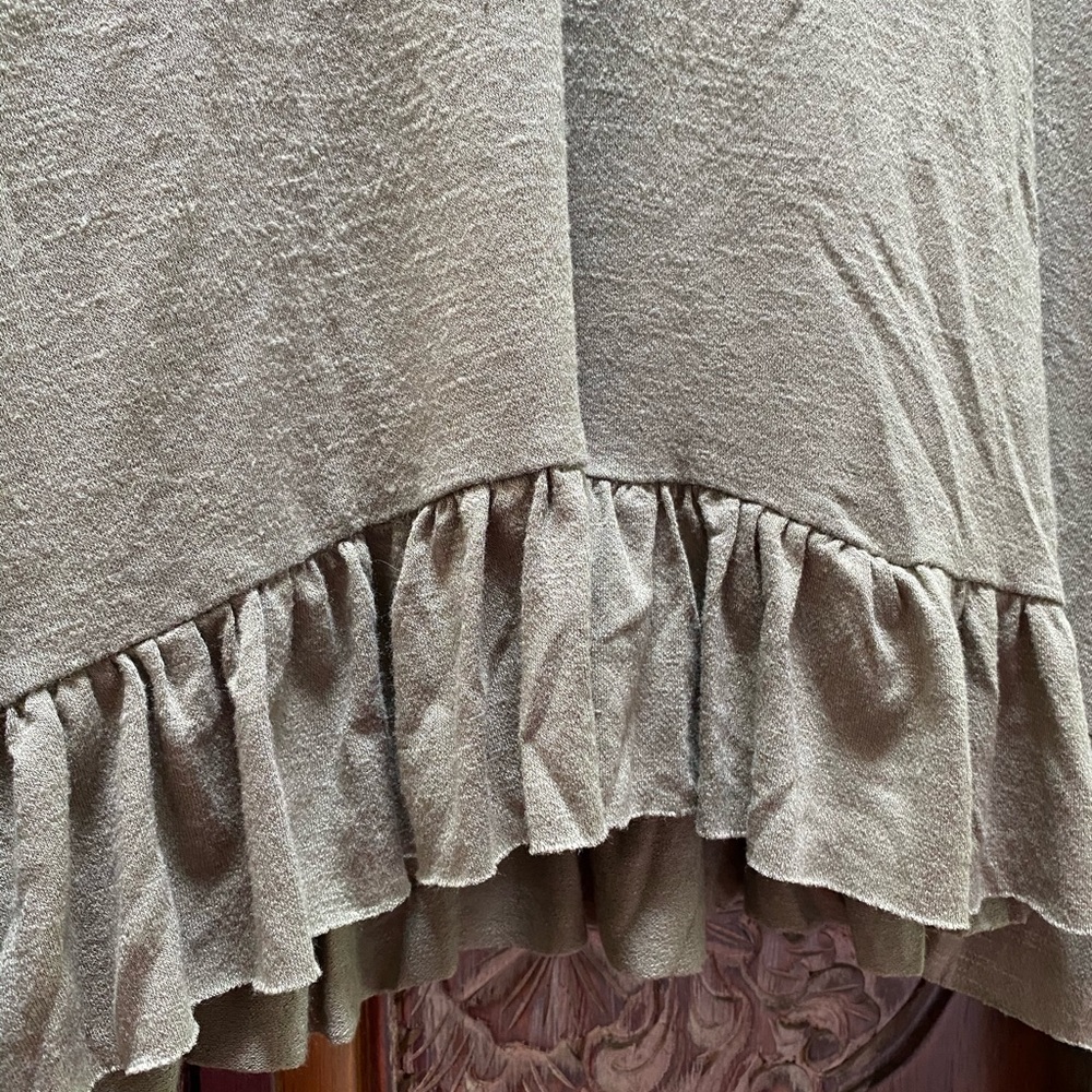 Olivia Rae Olive Green Ruffle Crop Top - Picture 3 of 4